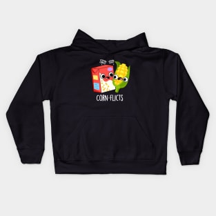 Corn-flict Cute Cornflake Corn Pun Kids Hoodie